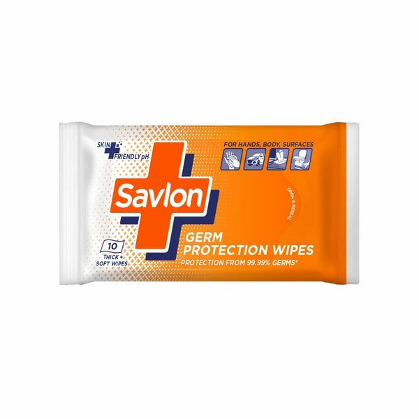 Savlon  Germ Protection Multipurpose Thick & Soft Wet Wipes - 10 Soft Wipes