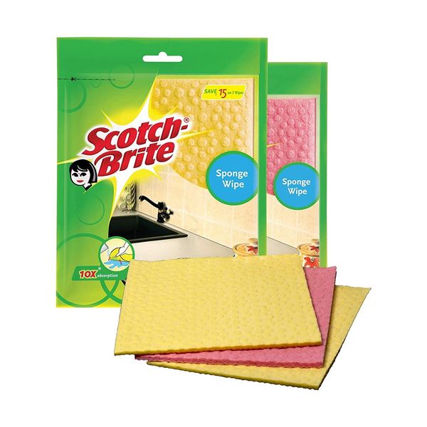 Scotch Brite Sponge Wipe  - 3 Wipe Pack