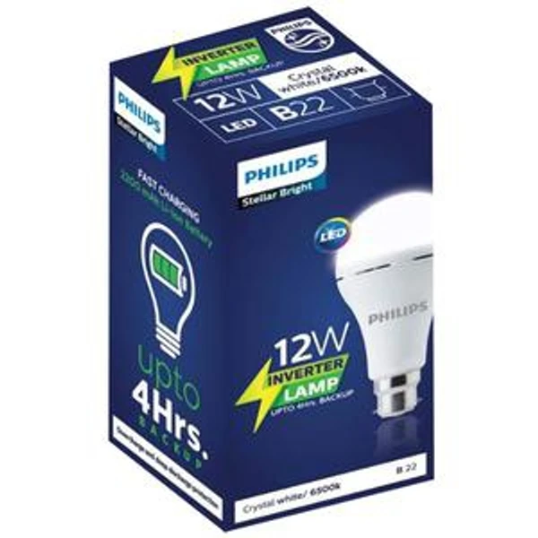 Philips Rechargeable Emergency Inverter Bulb - 12 Watt, Cool Daylight, - 1Pcs.