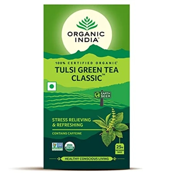 Organic India Tulsi Green Tea Classic - 25 Bag