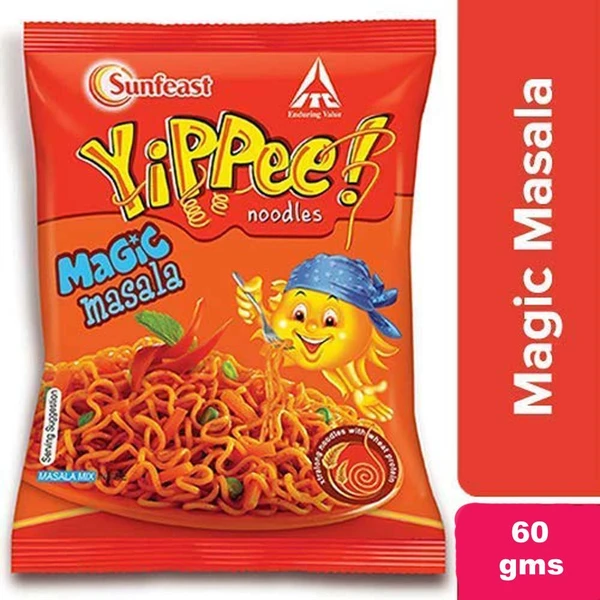 YIPPEE Noodles - Magic Masala  - 60g +7.5 g Extra