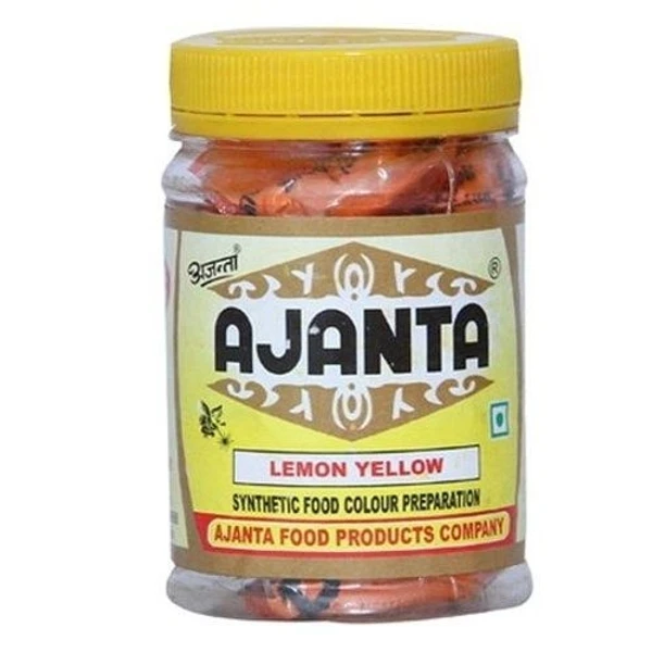 AJANTA Synthetic Food Colour - LEMON YELLOW  - 100Gm