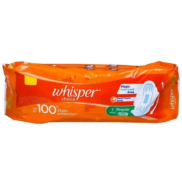 Whisper Choice Wings Sanitary Pads- 7 - 7 Pcs.