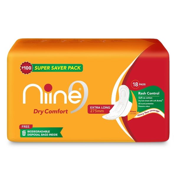 Nine Dry Comfort Regular Sanitary Pad - 18 Pcs.