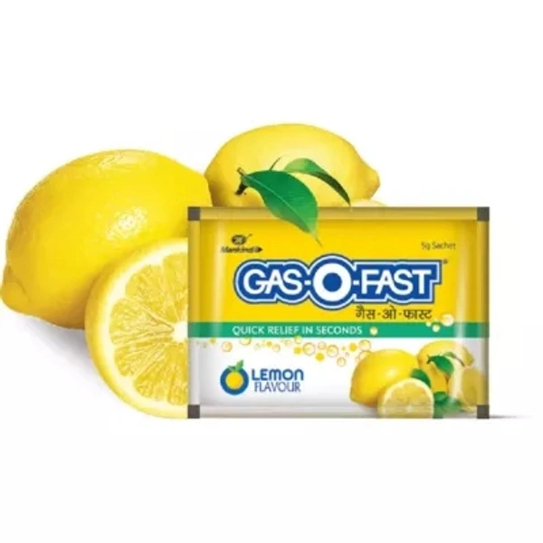 Mankind GAS - O - FAST Lemon flavour  - 5Gm Sachet