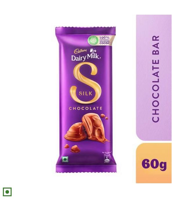 Cadbury Dairy Milk Silk Chocolate Bar - 60 Gm