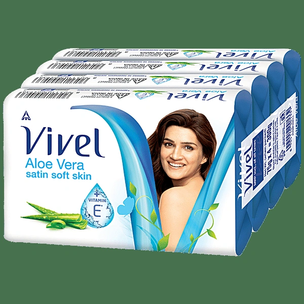 Vivel  Aloe Vera Bath Shop Satin Soft Skin - 40g*4=192g Pack