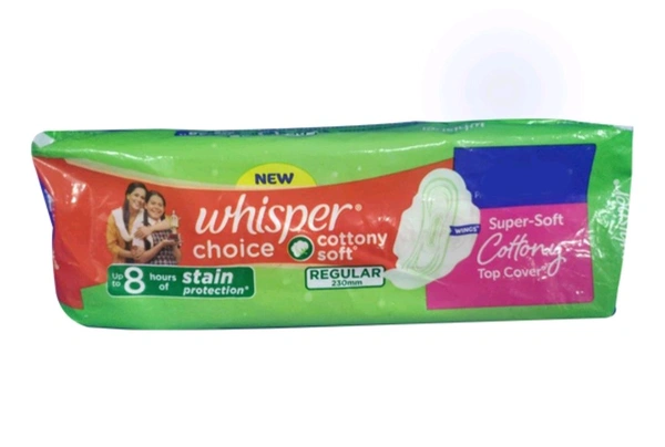 Whisper Choice Cotton Soft Sanitary Pads - 7 Pcs.