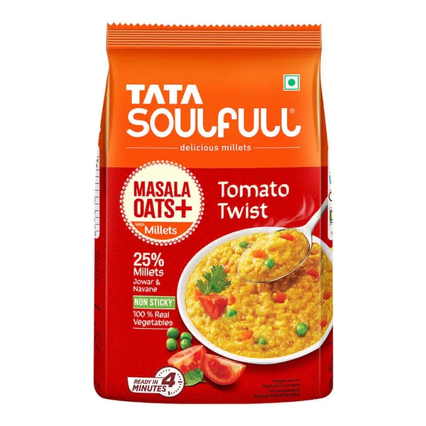 TATA SOULFULL Masala Oats  - With Millets Tomato Twist - 500Gm