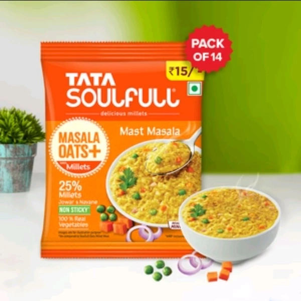 TATA SOULFULL Masala Oats  - With Millets Tomato Twist - 33 Gm
