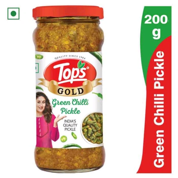 Tops Green Chilli Pickles  - 200Gm