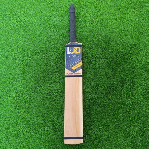 LJD Sports Tennis Cricket Bat for Soft Tennis Balls (Single Blade) - Ful Size (35 inch), Natural, 2 Kg