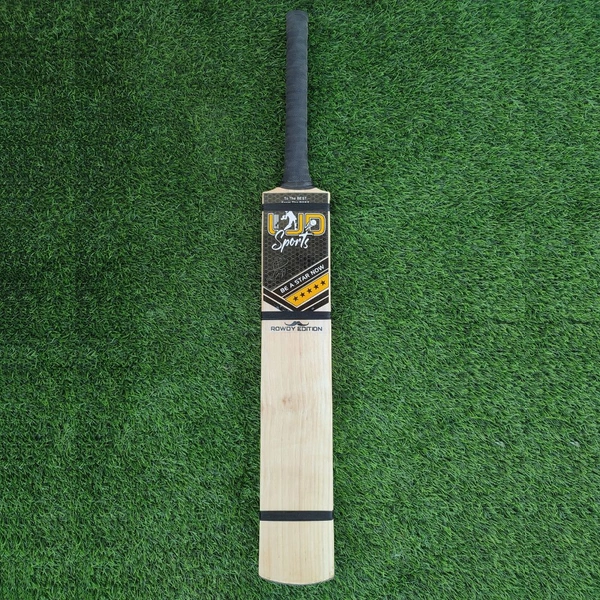 LJD Sports Double Blade Tennis Cricket Bat for Hard Tennis Ball (Painted) - Ful Size (35 inch), Natural, 2 Kg
