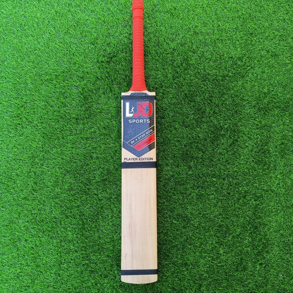 LJD Sports Max Handcrafted Tennis Cricket Bat Pro Player (Double Blade) - Ful Size (35 inch), Natural, 2 Kg