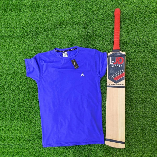 LJD Sports Double Blade Tennis Bat with Free T-shirt (Player Edition) - Ful Size (35 inch), Natural, 2 Kg