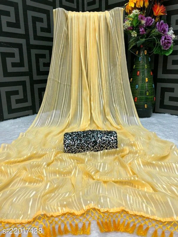 Georgette Saree With Velvet Blouse