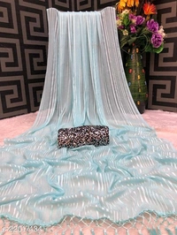 Georgette Saree With Velvet Blouse