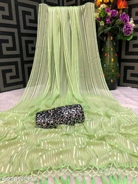 Georgette Saree With Velvet Blouse