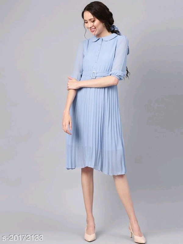 Pleated Short Dress