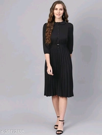 Pleated Short Dress