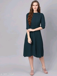 Pleated Short Dress