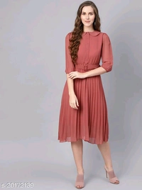 Pleated Short Dress
