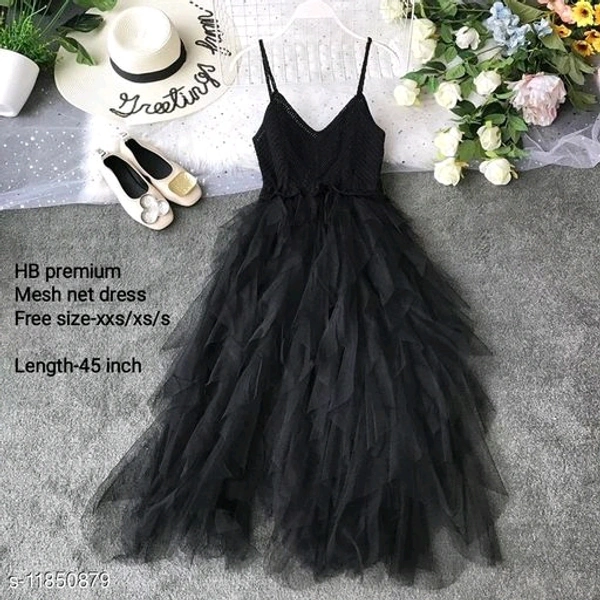 Net Frill Short Dress