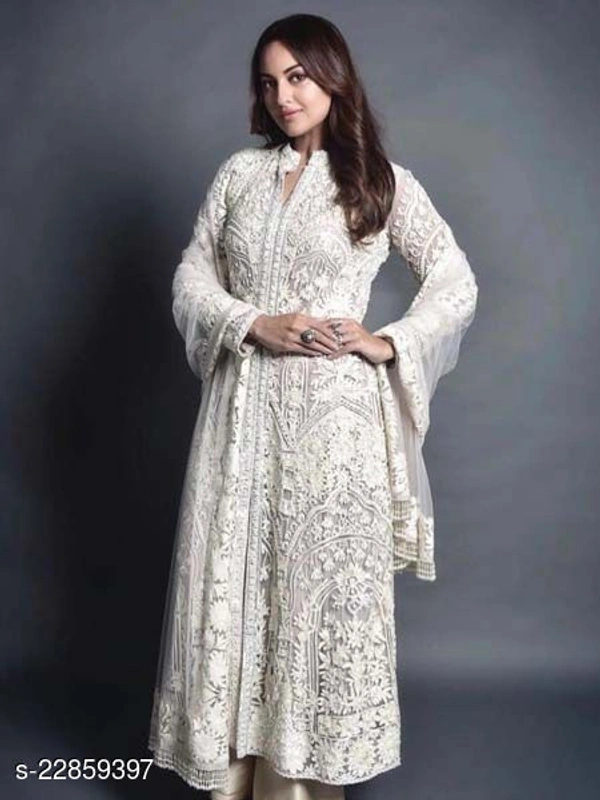 EMBROIDERED NET WITH SILK MATERIAL LEHENGA CHOLI