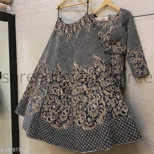 Velvet material Lehenga Choli With Embroidery Work