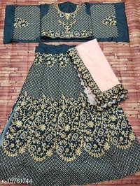 Velvet material Lehenga Choli With Embroidery Work
