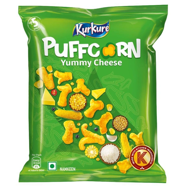 Kurkure Puffcorn Yummy Cheese - 20 Gm