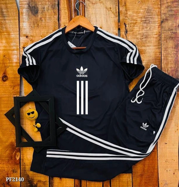 New Look Fashion Adidas Brand Pattern: Half Sleeve T-shirt and Lower with both side pockets, - M L XL XXL