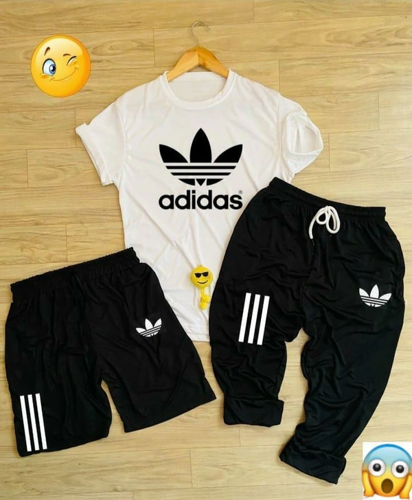 BRAND ADIDAS HALF SLEEVE DRYFIT TRACKSUIT 3PC - M L XL XXL