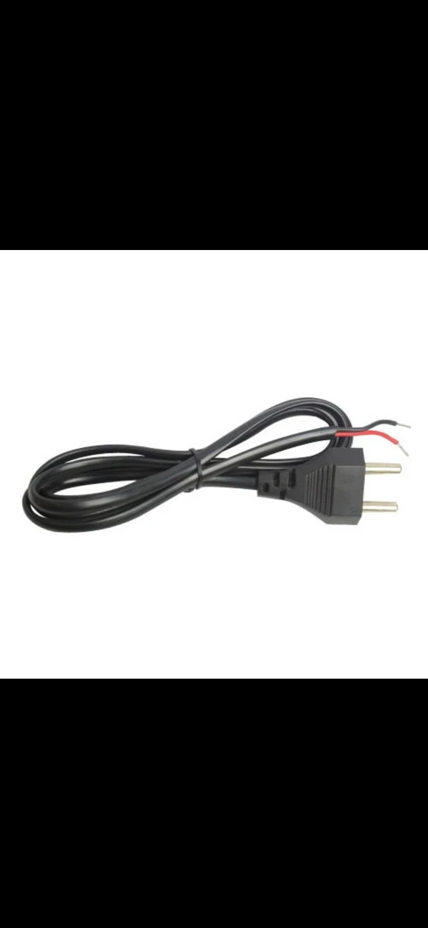 Two Pin Power Cable  - Black, 1.5 Meter