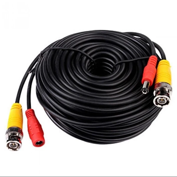 Pre-made Cctv Cable  - Black, 15 Meter