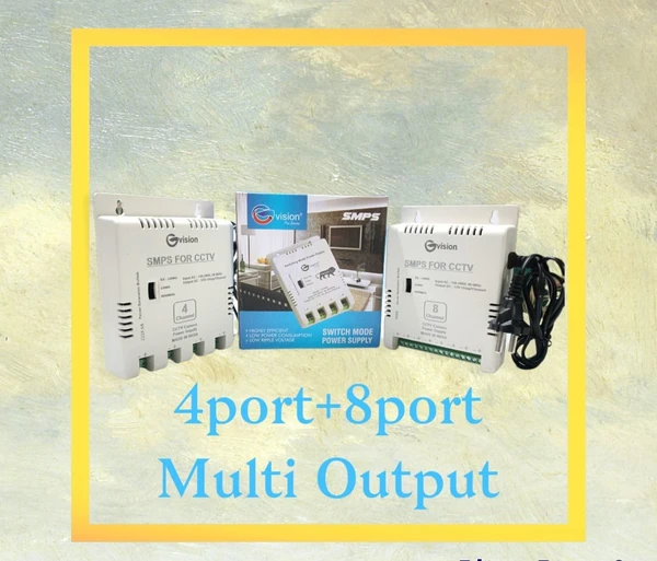 4+8 Multi Port Combo - White, 12 Volt 4+8 Combo