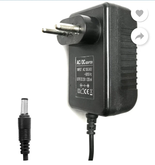 12 Volt 2 Amp Smps Adopters  - Black, 12 Volt 2 Amp