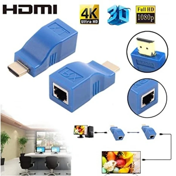 Hdmi Extender 30 Meter - Blue, 30 Meter