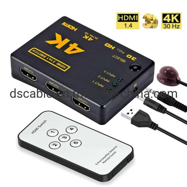 Hdmi Switch With Remote 1*4 - Black, 1*4