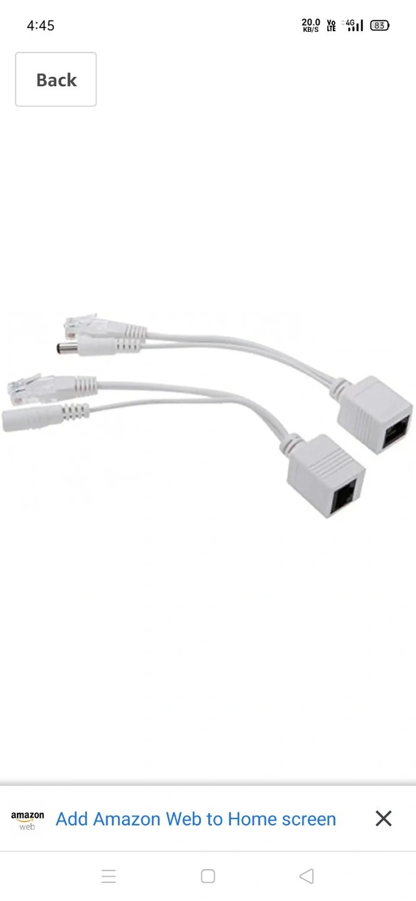 Poe Injector  - White, 6 Inch