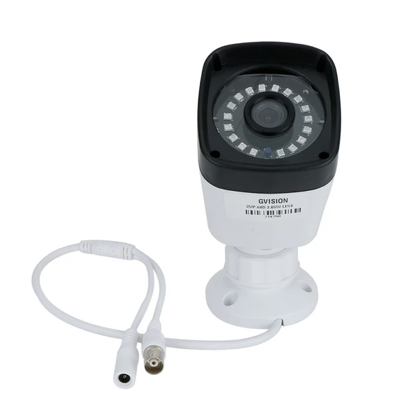 Hd 2.4 Mp Night Vision Bullet Camera - White, 6 Inch