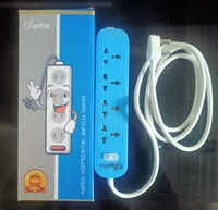 4 Socket Extension Board  - Blue, 5 Meter
