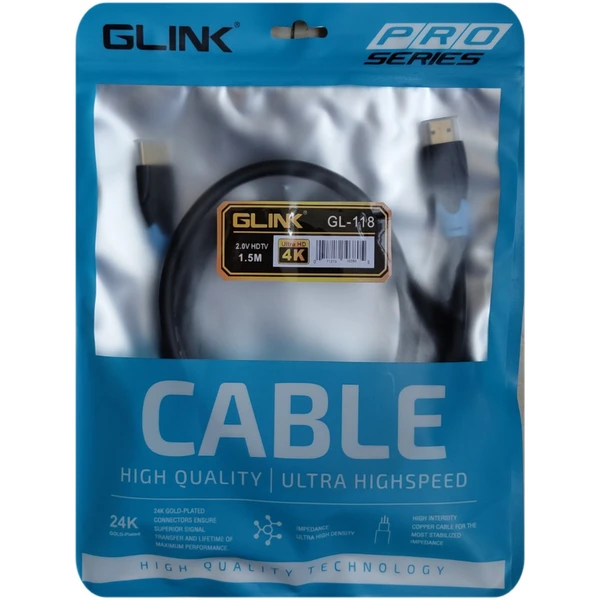 G Link HDMI CABLE - Black And Blue, 1.5 M