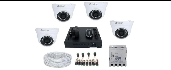 Cctv 4 Ch Kit - White Black, 6*9