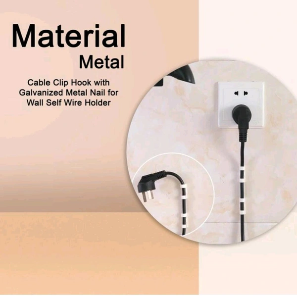10mm Wire Clip  - White, 10mm