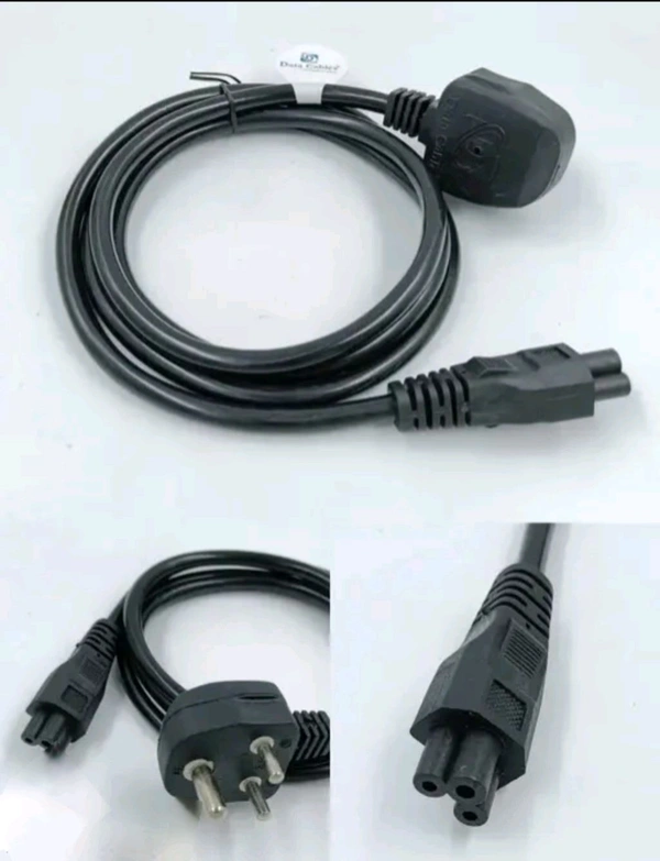 Laptop Power Cable  - Black, 2 meter