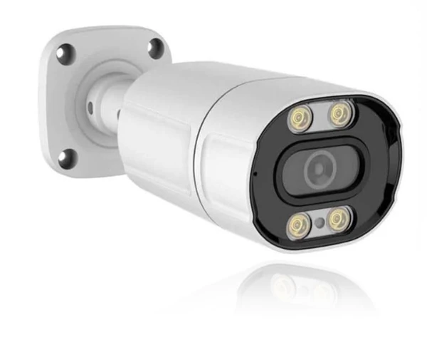 IP 5MP Starlight Bullet Camera METAL BODY Inbuilt Audio  - White