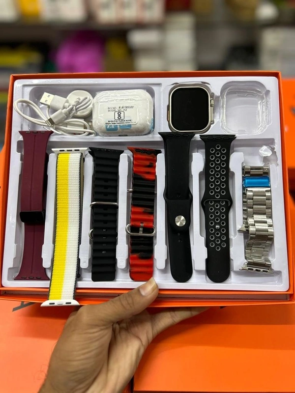 Ultra Watch Combo For 7 Rakshabandhan Gifs ❤️ - Silver, Free