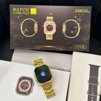 24K Golden Smart Watch  - Gold
