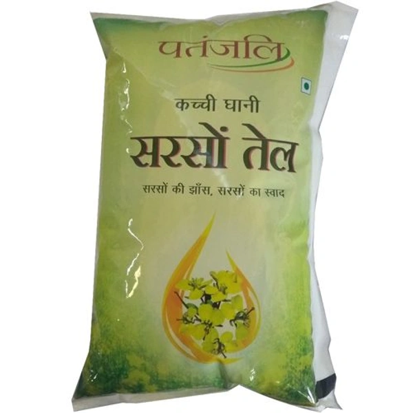 Patanjali Kachi Ghani Mustard Oil  - 1ltr